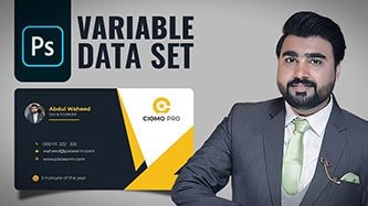 How To Use Variables Data In Photoshop | How To Import Data From SpreadSheet | Hindi/Urdu